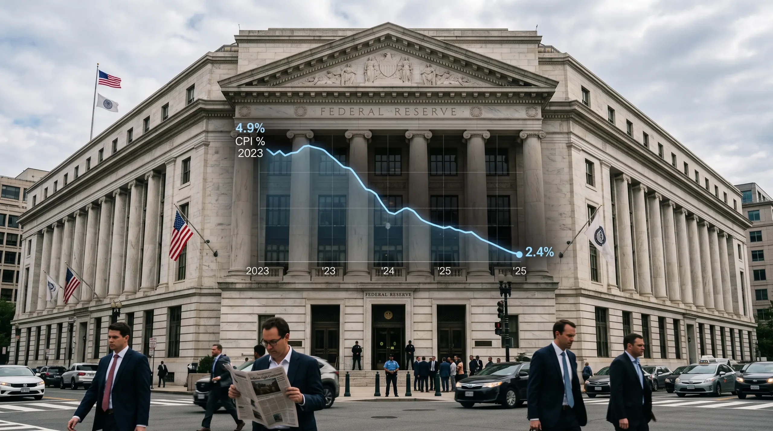Fed Holds Rates Steady as Inflation Cools to 2.4%